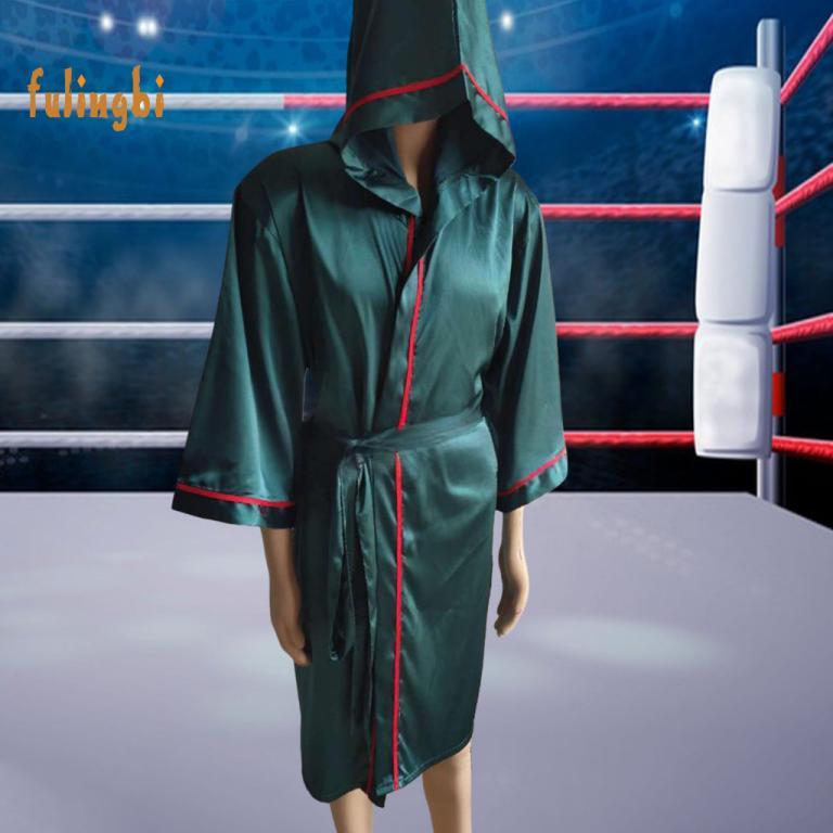 (fulingbi) Boxing Robe with Belt Adults Hooded Boxing Robe … in Toa Payoh - Image 1