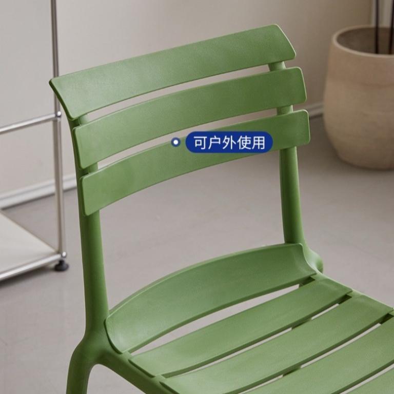 Plastic Armchair with Backrest Stackable Dining Chair with … in Sembawang - Image 1