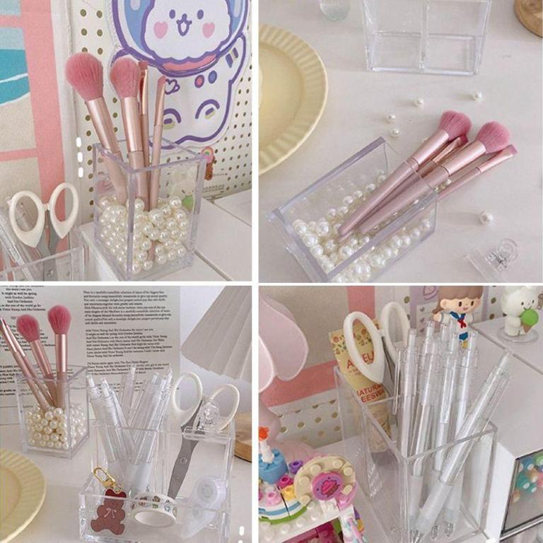 SUCHENHD Storage Rack, Three Grid Transparent Acrylic Pen … in Bishan - Image 1