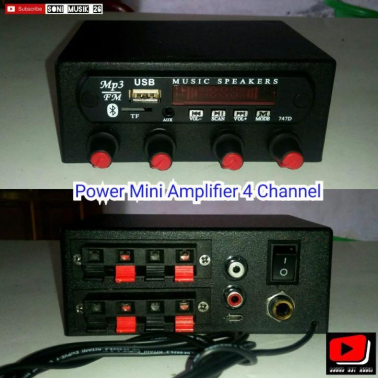 Mini Power Amplifier 4 Channel With Mp3 Bluetooth in Singapore - Image 1