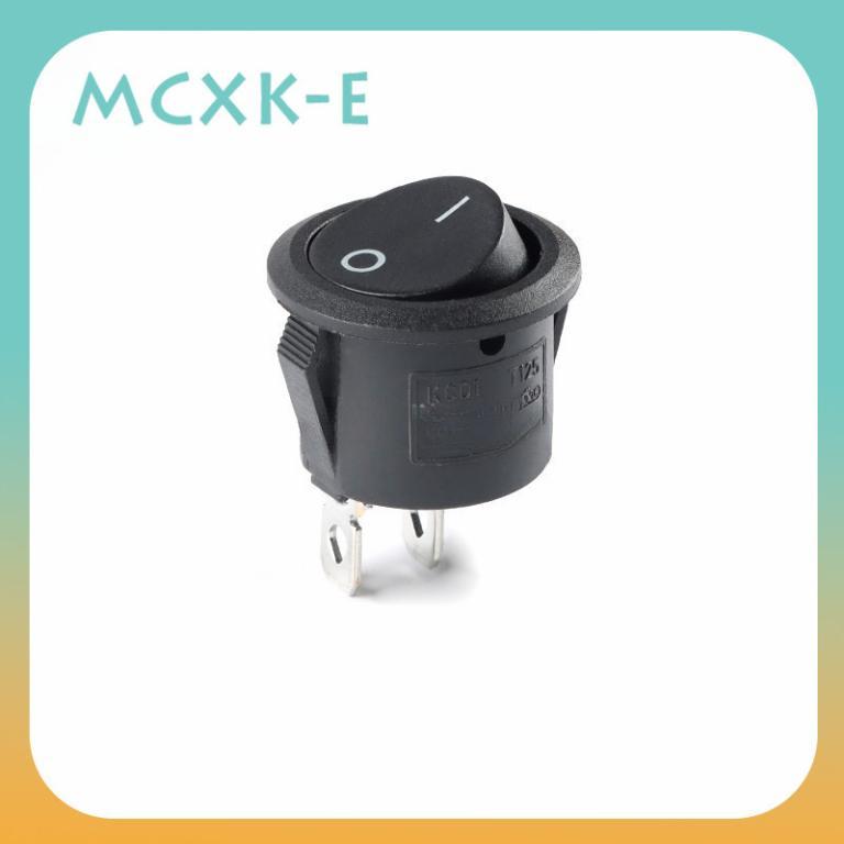 MCXK-E 5Pcs 20mm Diameter Round Rocker Switches Black Mini … in North-Eastern Islands - Image 1