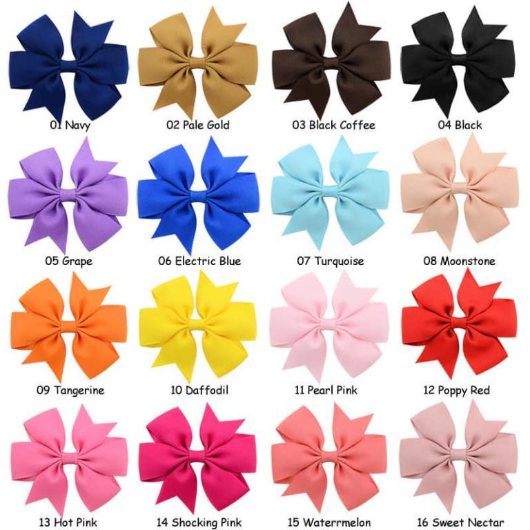 Bow Hair Clips (buy more save more) Solid Rib Ribbon Hair … in Bishan - Image 1
