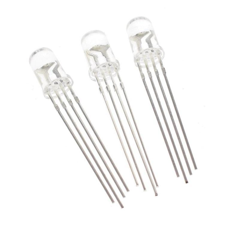 10pcs 5mm RGB LED Common Cathode Tri-Color Emitting Diodes … in North-Eastern Islands - Image 1