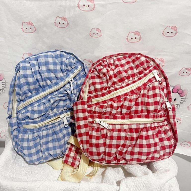 Retro New Backpack Ins Commuting Backpack Plaid Large … in Bishan - Image 1