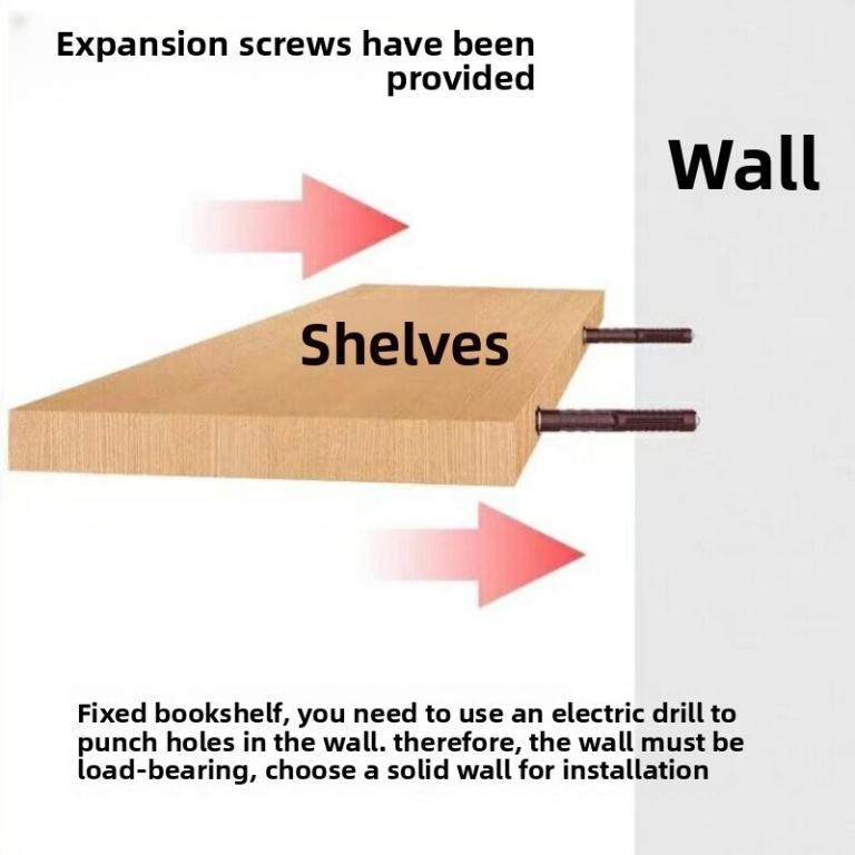 Solid Wood Storage Rack Wall Storage Rack Wooden Board … in Sembawang - Image 1
