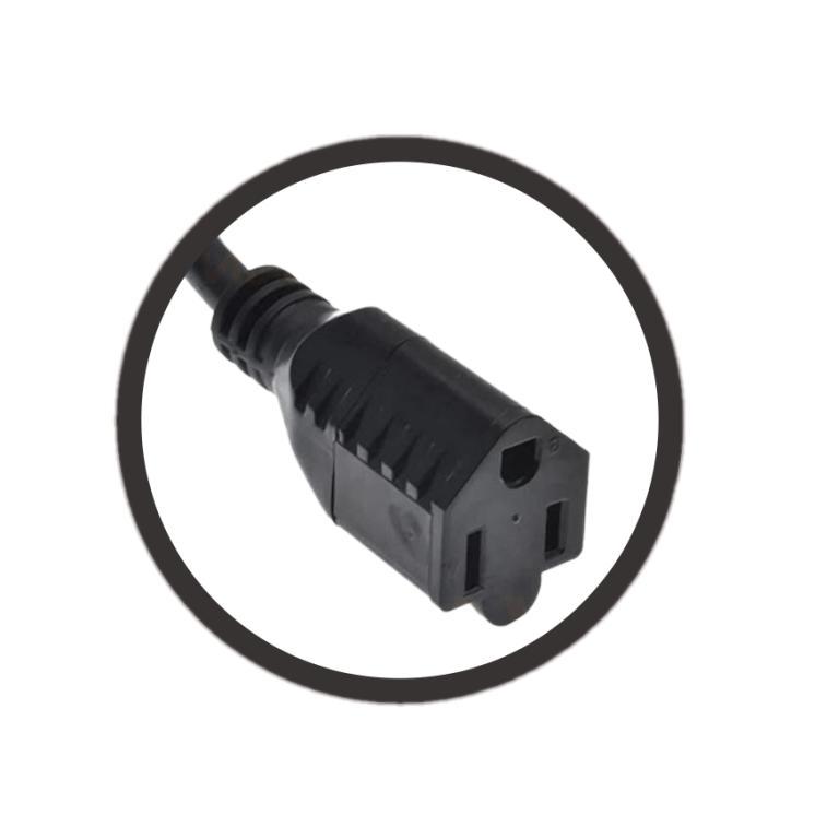 UFTECH C14 Plug to US NEMA 5-15R X2 Power Cord/Power … in North-Eastern Islands - Image 1