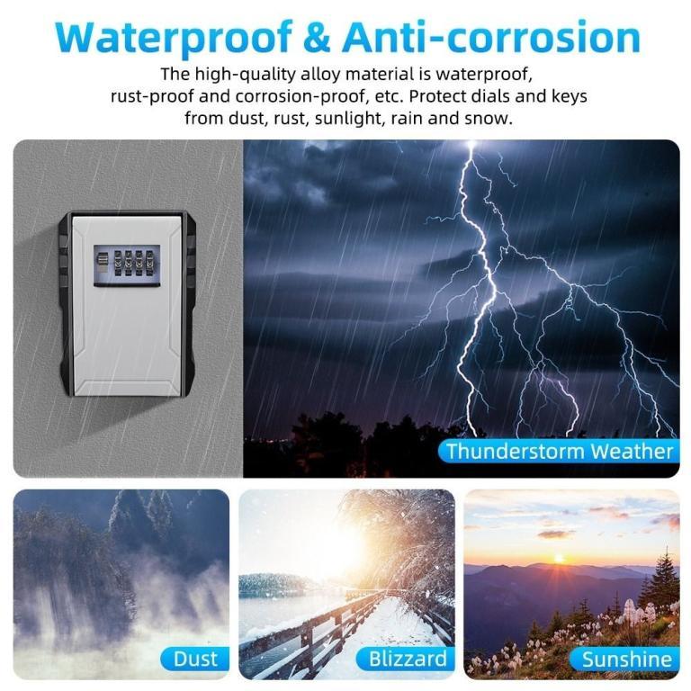 MEIGUII Key Lock Box, Alloy Weatherproof Combination Key … in Mandai - Image 1