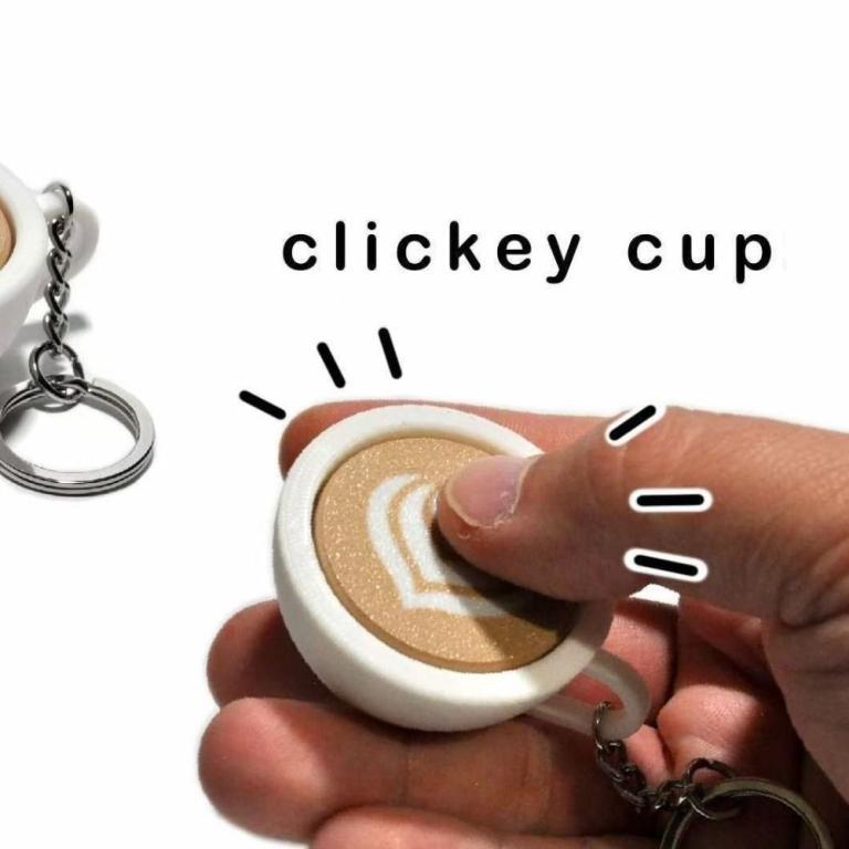 QBK6Q Clicker Key Chain, 3D Printed Simulation Finger … in Singapore - Image 1