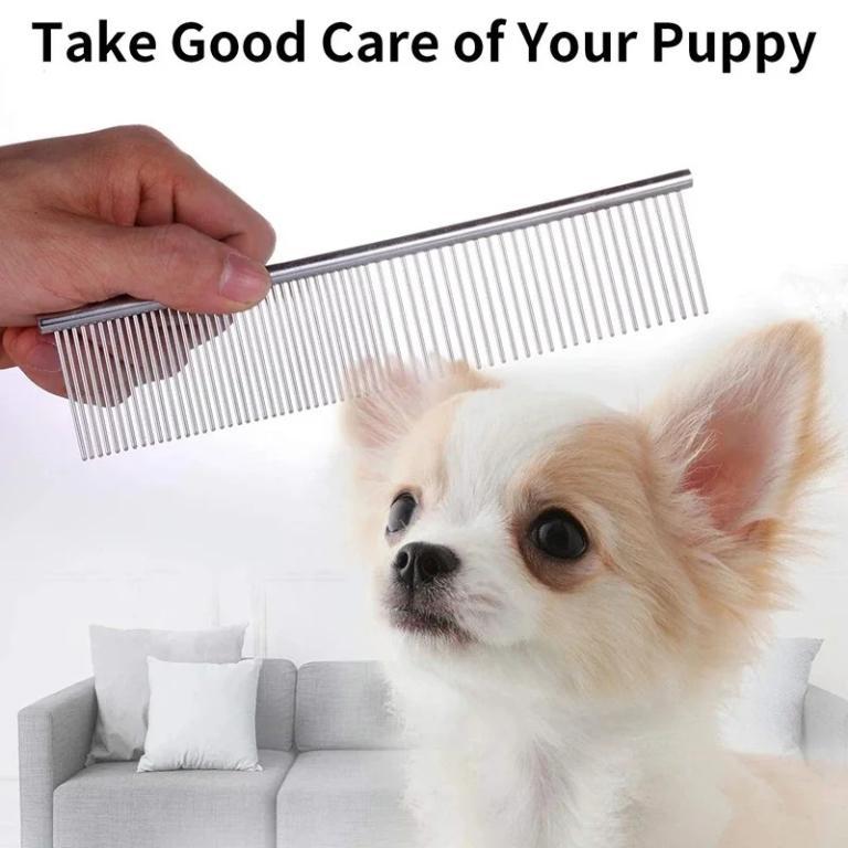 Pet Dog Cat Grooming Dematting Comb Stainless Steel Fur … in Geylang - Image 1