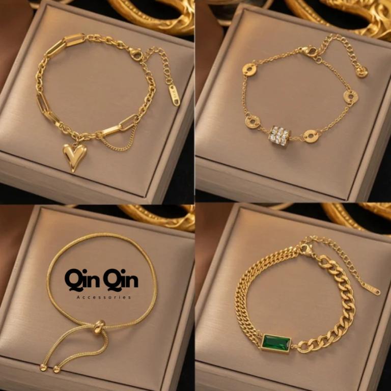 Qin Qin Gold Thread Drawstring Bracelet Adjustable Size - … in Geylang - Image 1