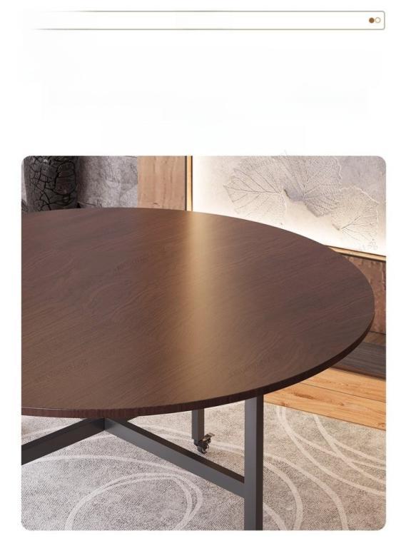 Solid Wood Dining Table Antique Style Foldable Round Table … in Sembawang - Image 1
