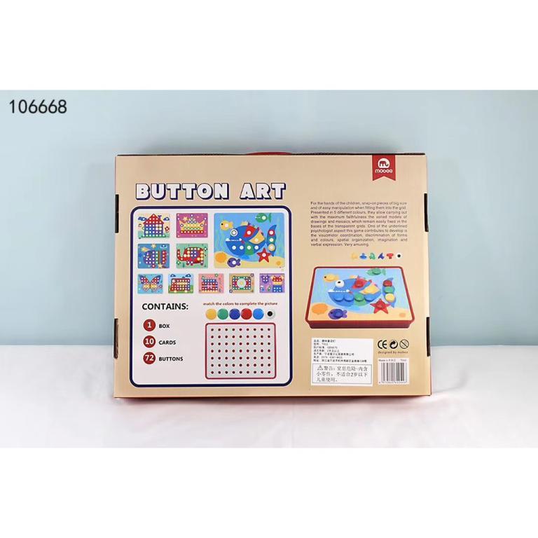 Mobee Button Art Color Matching Mosaic Pegboard Creative … in North-Eastern Islands - Image 1