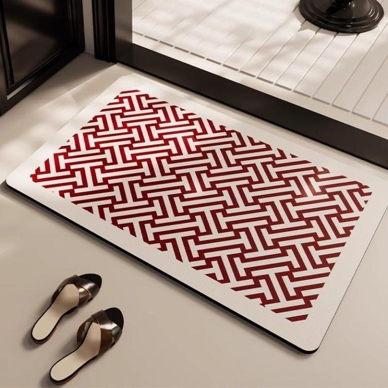[BH]Ancient Style Geometry Soft Diatomite Mat Floor Mat … in North-Eastern Islands - Image 1