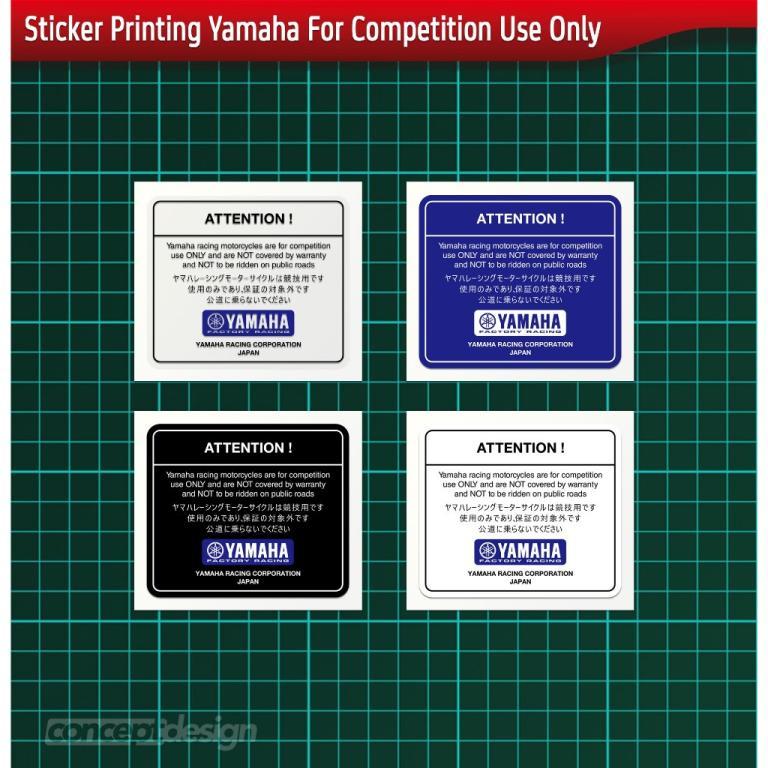 Yamaha Printing Sticker For Competition Use Only Yamaha … in North-Eastern Islands - Image 1