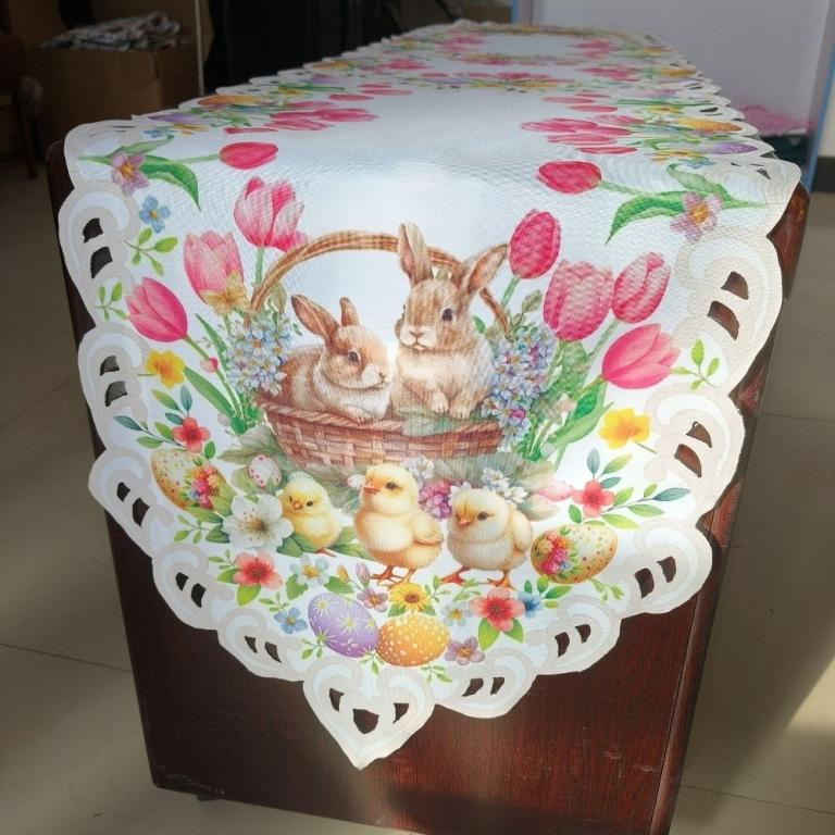 NEEDWAYJ Rabbit Dining Table Cloth, Waterproof Tulip Flower … in North-Eastern Islands - Image 1