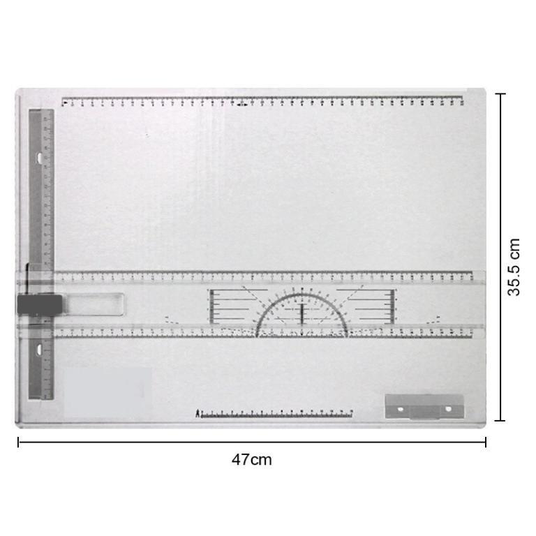 10Q Adjustable Set Square 30cm Transparent Triangle Ruler … in Mandai - Image 1