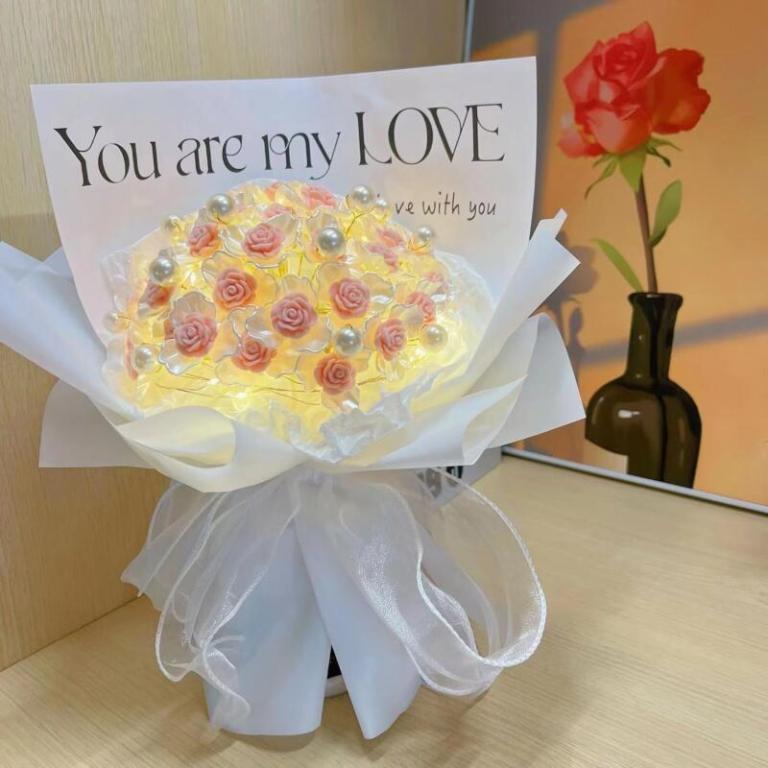 Handmade Rose Light Creative Artificial Flower Photo Props … in North-Eastern Islands - Image 1