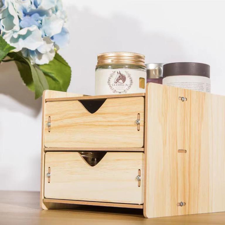 Wooden Desktop Drawer Storage Box Stackable Multi-purpose … in Toa Payoh - Image 1