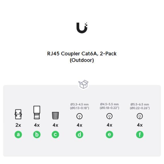Ubiquiti Unifi UACC-RJ45-Coupler-C6A-Outdoor RJ45 Inline … in Bishan - Image 1
