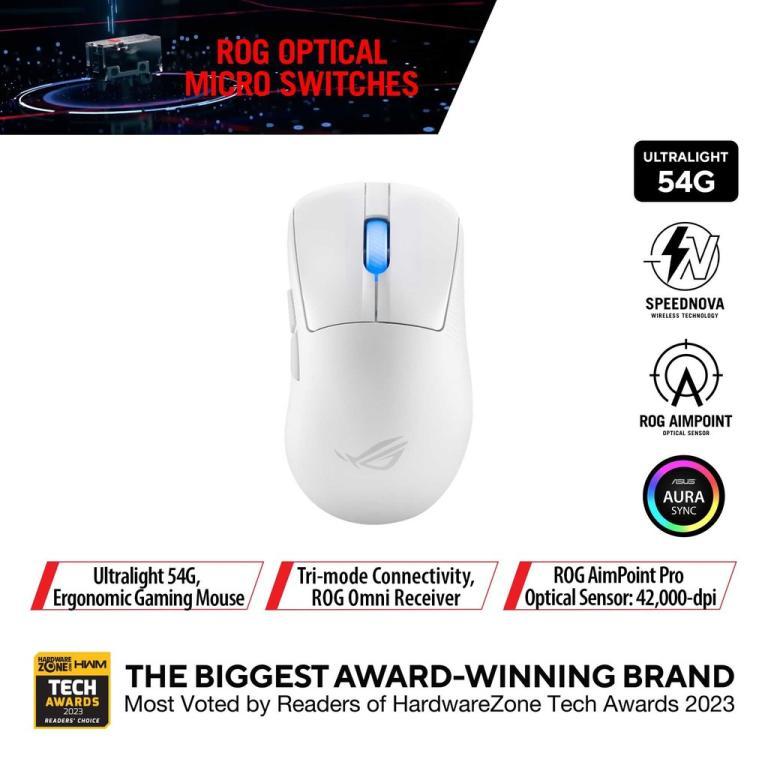 ASUS ROG Keris II Ace Ultralight Ergonomic Wireless Gaming … in Bishan - Image 1