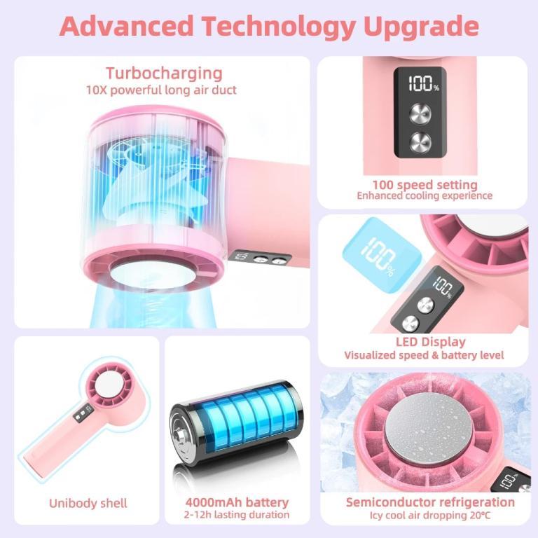 Handheld Mini Fan for Instant Cooling, Digital Display, … in Bukit Batok - Image 1