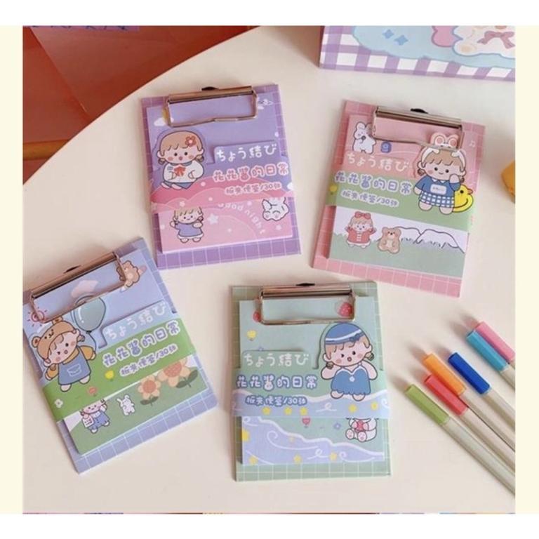 Note Paper With Clip Cartoon Pattern Notebook Small in Mandai - Image 1