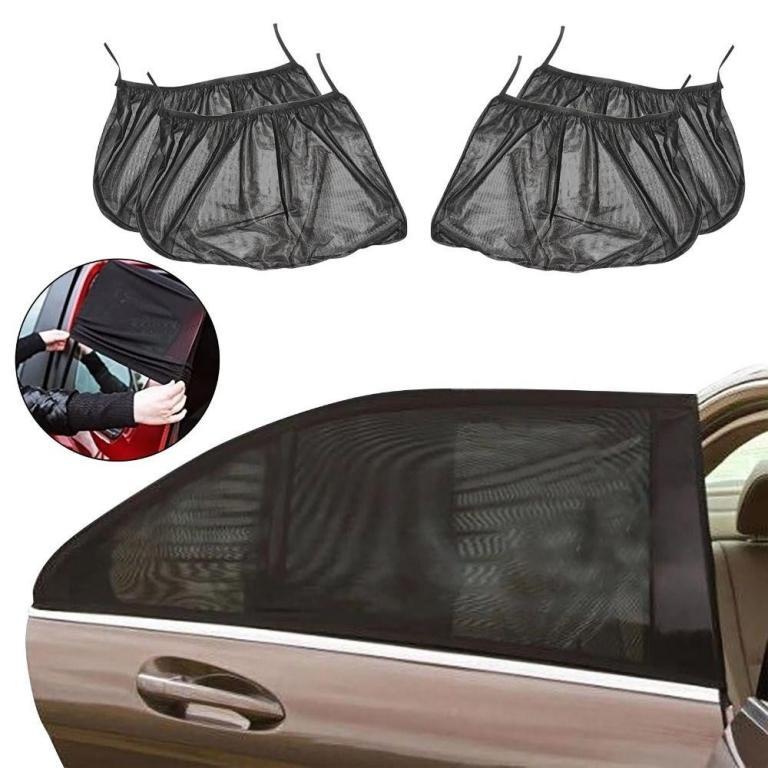 DARNELL 4Pcs/Set Car Window Screen, Mesh Block Sunlight Car … in Punggol - Image 1