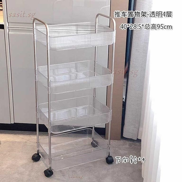 SJY Storage Rack Acrylic Snacks Trolley Cosmetics Floor … in Sembawang - Image 1