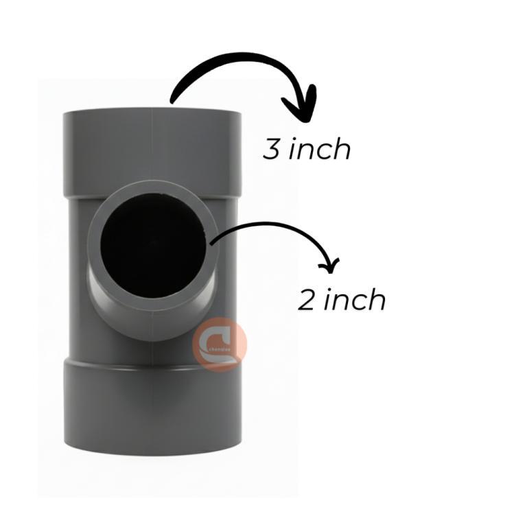 4-Way PVC Pipe Tee 3 x 2 Inch – Quality Anti-Leak PVC … in Sembawang - Image 1