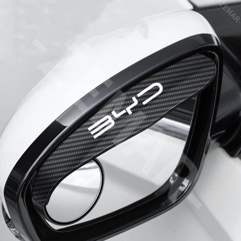 2 Pcs/Set BYD Car Carbon Fiber Side Rear View Mirror Rain … in Toa Payoh - Image 1