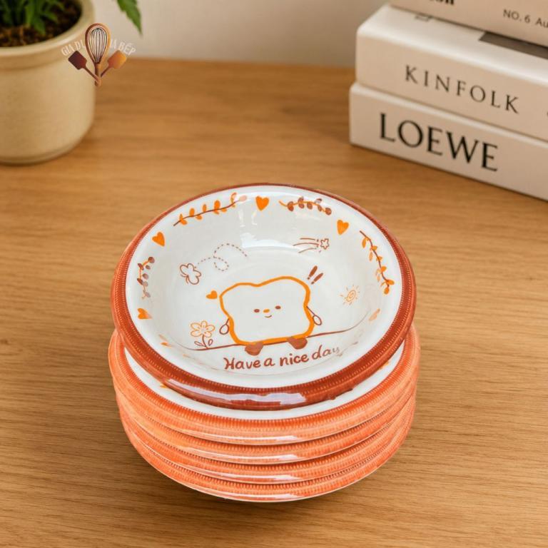 Happy Bread Ceramic Dinnerware Set with Cartoon Pattern, … in Bukit Merah - Image 1
