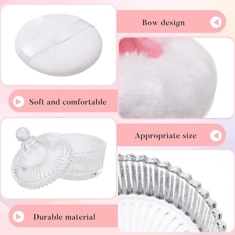【lezheng】Body Powder Puff and Container Set , Dusting … in Sembawang - Image 1
