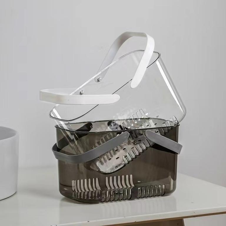 Shower Plastic Storage Baskets With Handle Transparent … in Mandai - Image 1