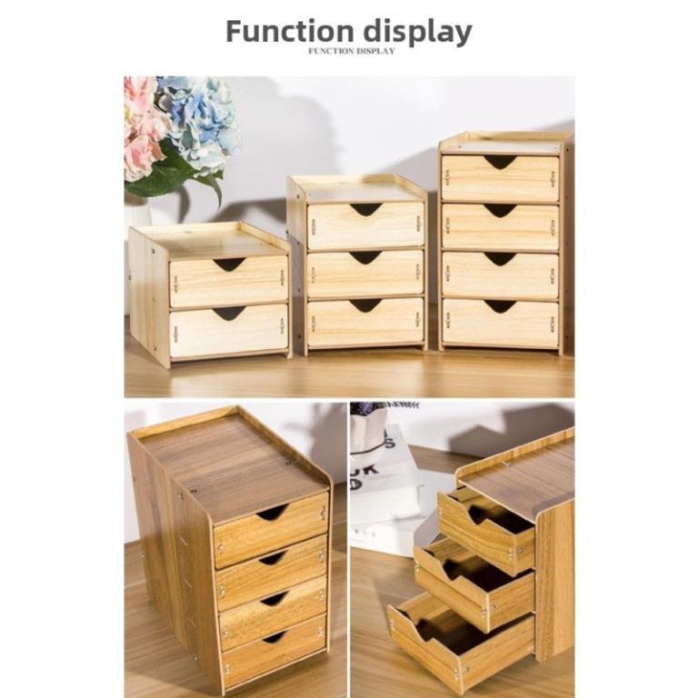 Stackable Wooden Drawer Storage Box | Office Desktop … in Bukit Batok - Image 1