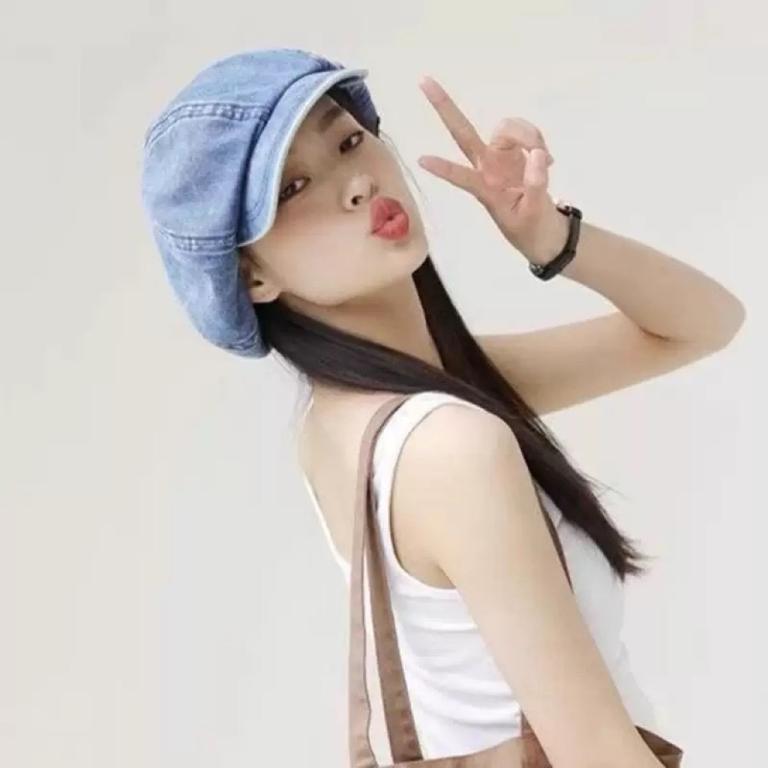 Japanese Versatile Washed Denim Octagonal Hat Retro Style … in Geylang - Image 1