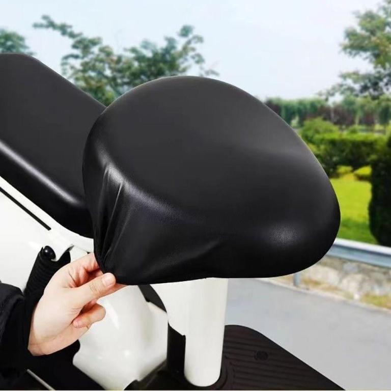 RIPPLEU Cushion Cover, Black Leather Electric Vehicle Seat … in Mandai - Image 1