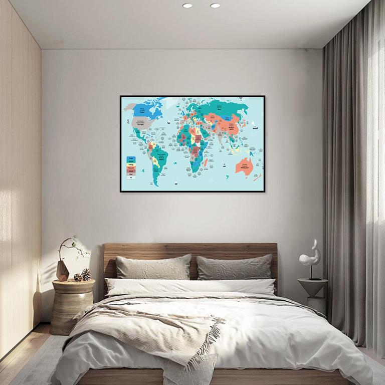 【Hot Style】World Map - Capital City Direct Translation … in Novena - Image 1