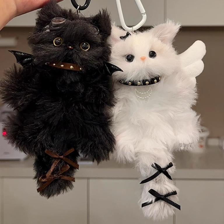 Cute Plush Kitten Key Rings DIY Cat Keychains Material Bag … in Mandai - Image 1