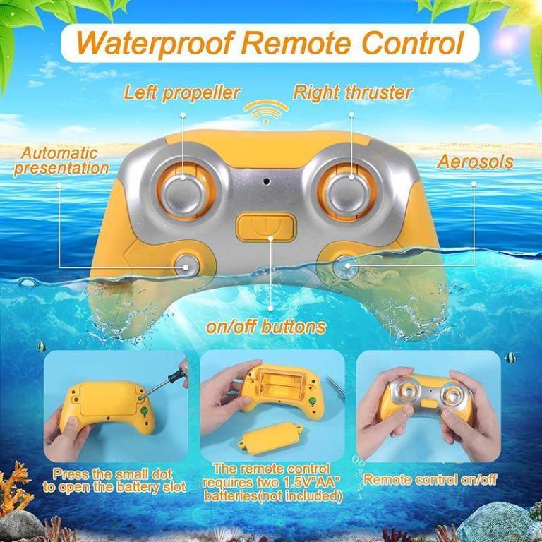 Remote Control Submarine Motorboat RC Boat With Water Spray … in Bishan - Image 1