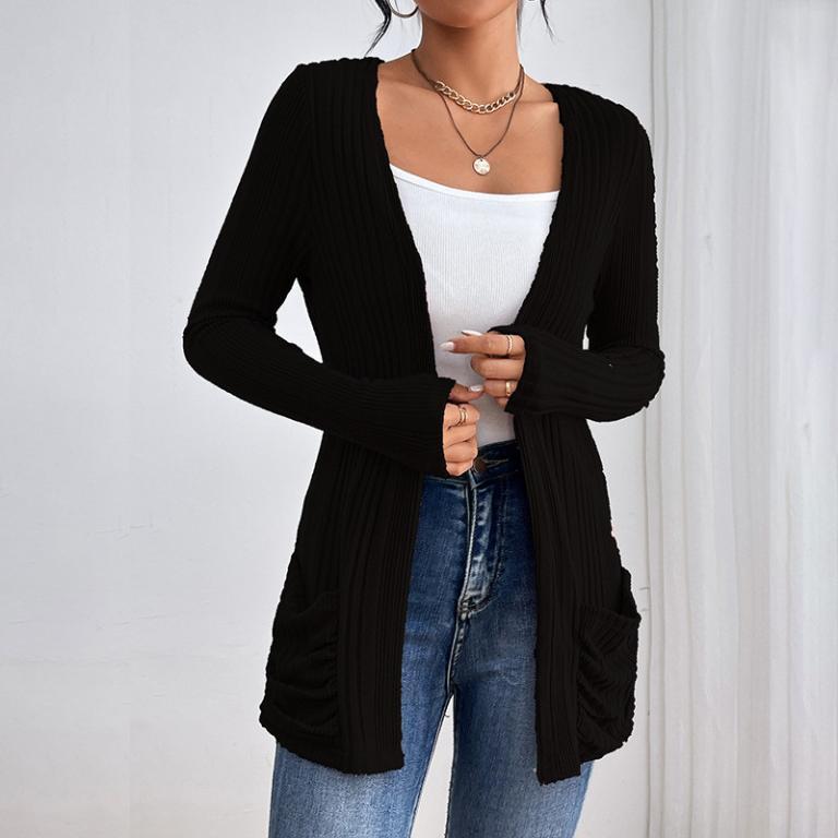 Knitted Cardigan Mid-length Fall/winter Practicality Soft … in Toa Payoh - Image 1