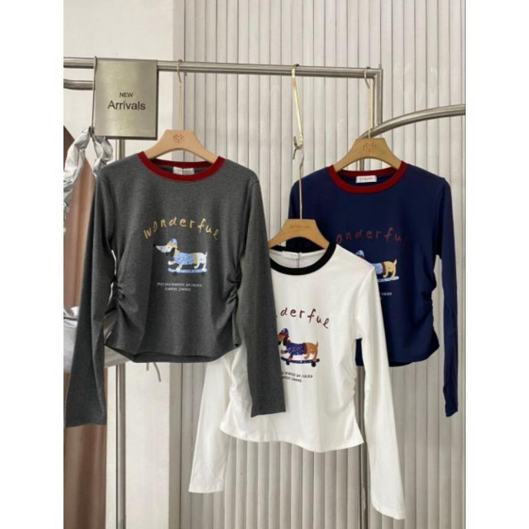 Small Long-Sleeved Shirt Skate Dog Pattern it's me basic Label in Toa Payoh - Image 1