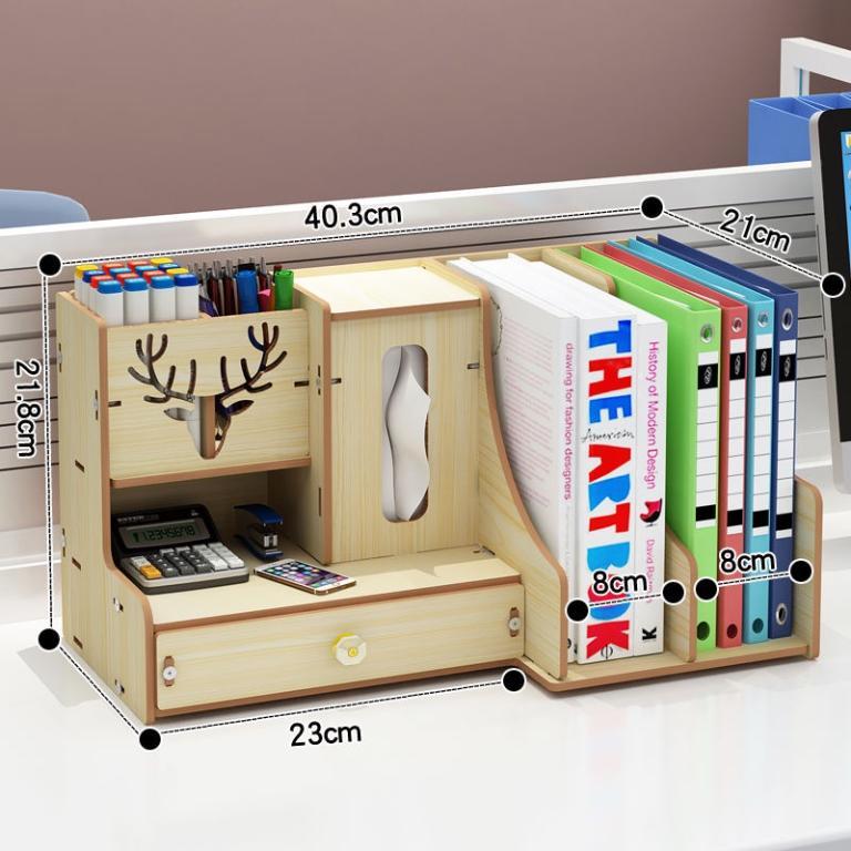 Desktop Simple Bookshelf Multi-Layer Folder Storage Box … in Woodlands - Image 1