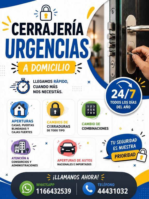 CERRAJERIALOS365DIASDELAÑOESTAMOSPARAYUDARTE24HORASSSSSSSSSSSSSS en Argentina - Imagen 1