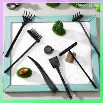6Pcs Black Mini Garden Rake Plastic Zen Tools Sand Push Set … in Singapore - Image 1