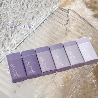 6Pcs Creative Gradient Color Eraser Set Children's 2B … in Singapore - Image 1