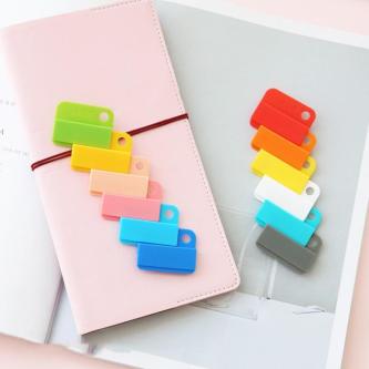6pcs Rainbow Paper Clips set Multi Color Plastic Easy Clip … in North-Eastern Islands - Image 1