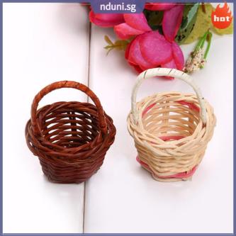 ???? 8Pcs Mini Basket with Handle Plastic Assorted Color for … in Singapore - Image 1