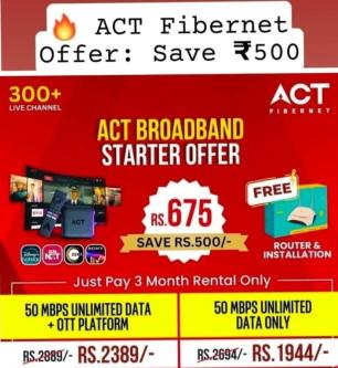 ACT SMART FIBRE NET ALL OVER CHENNAI in Chennai - Image 1