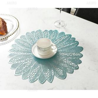 AKIRO Flower PVC Placemat Pad Heat Protection Mat Line Home … in Klang - Image 1