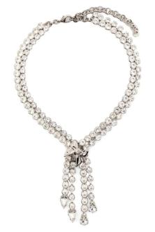 ALESSANDRA RICH Bow Crystals Necklace in Cornwall - Image 1